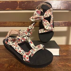 LOEFFLER RANDALL Maisie Floral Cotton Sport Sandals